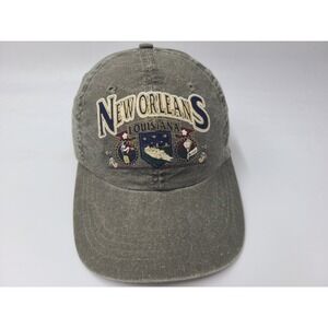 Vintage New Orleans Louisiana Adjustable Hat Cap Cotton Casual Men Women Green